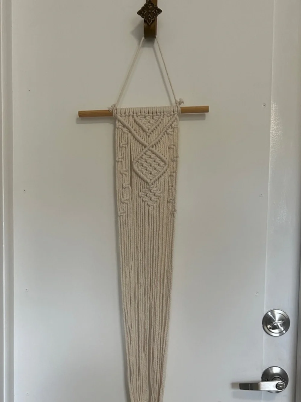 Cream Macramé Wall Hanging Boho Decor